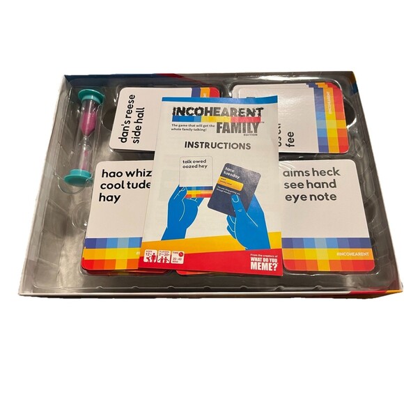 Incohearent Family Edition by What Do You Meme? Family Party Game Used Complete - Picture 3 of 5